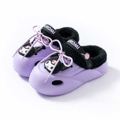 鲨际库洛米棉拖鞋保暖外穿可爱