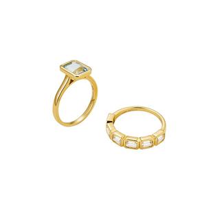 Amber Lollipop海蓝宝戒指小众设计组合套装食指戒高级气质叠戴女