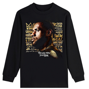 JAMES詹皇勒布朗詹姆斯得分王原创美式ins小众休闲穿搭宽松纯棉T