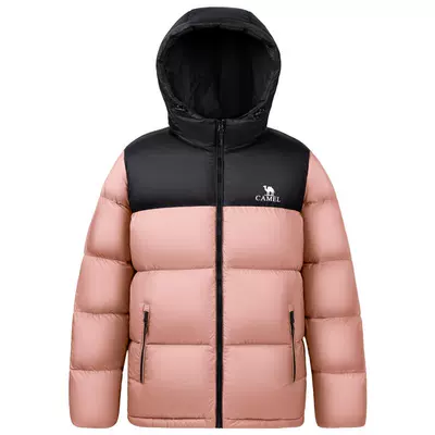 火山短款反季羽绒服骆驼