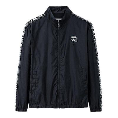 KARL LAGERFELD暗纹户外运动商务休闲质感夹克春季新款潮流老佛爷