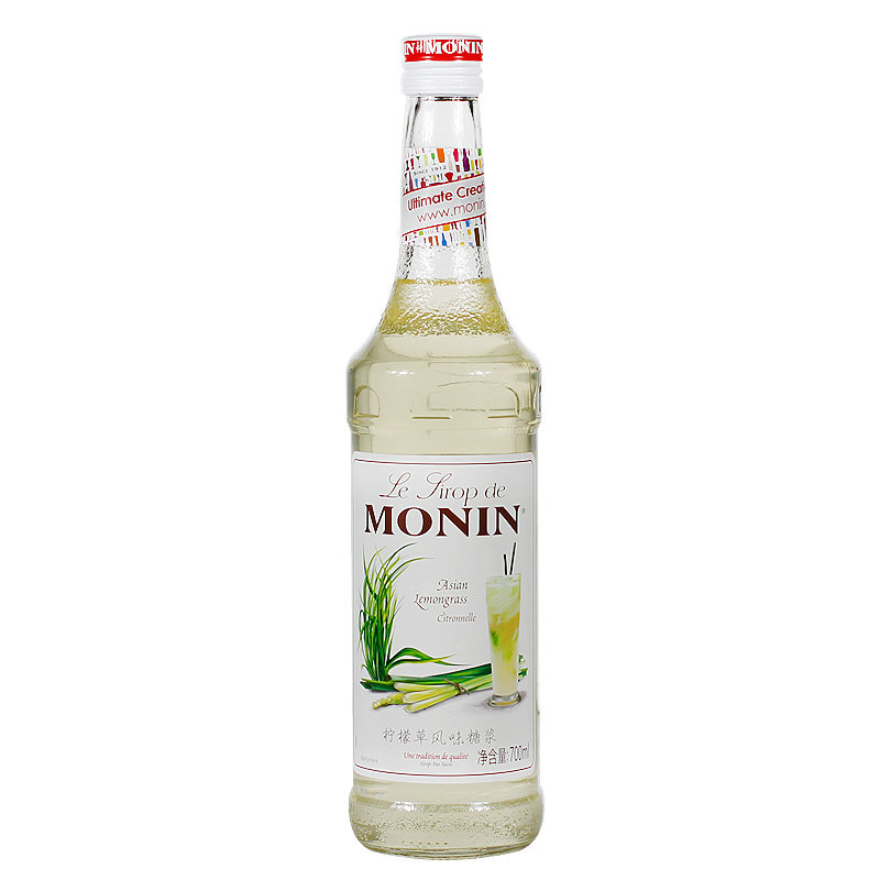 monin糖浆柠檬草奶茶咖啡调酒小