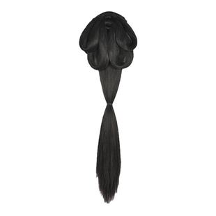 古风假发一体式后压发髻古装清冷感魏晋风战国袍曲裾盘发包