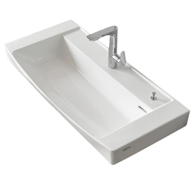 TOTO单孔陶瓷智洁釉面洗脸盆