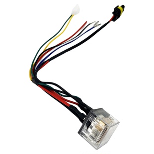 电动车摩托车变光线改装海5Q5氙气灯泡LED一拖一的双光透镜线组