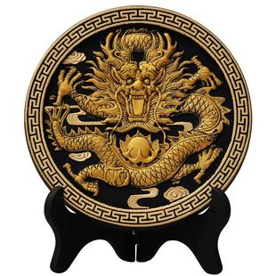 好运龙摆件双龙凤生肖龙马精神金龙过年工艺品客厅家居装饰品摆设