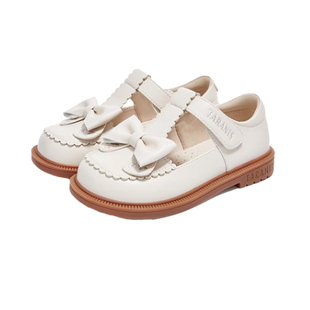 泰兰尼斯meta儿童公主鞋春季新款女童白色小皮鞋小女孩白色单鞋