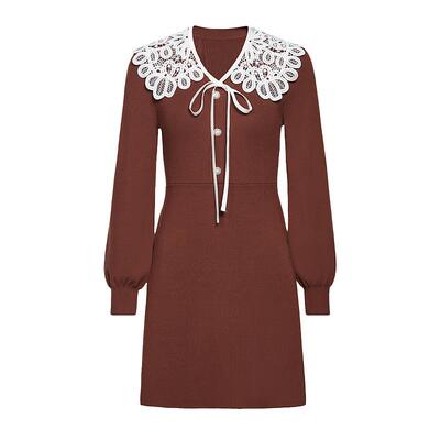 针织连衣裙复古FivePlus