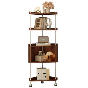 转角置物架落地转角柜拐角三角柜客厅墙角实木展示架边角柜收纳架