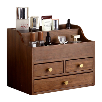 大容量实木梳妆台首饰盒收纳高级