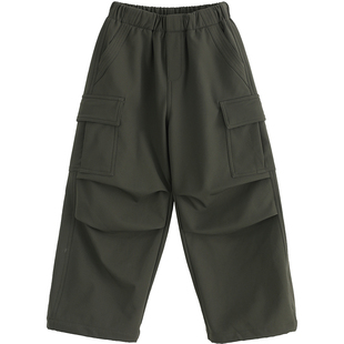 NNGZ山系户外女童休闲裤秋季儿童百搭工装裤宽松直筒裤子童装伞裤