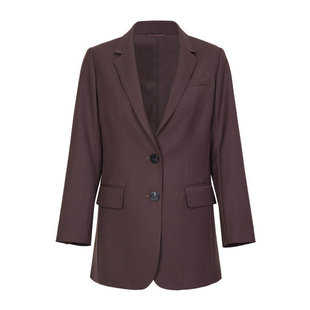 婉甸2026春季新品摩卡色中长款九分袖西装外套工作通勤1251Q07DJ3