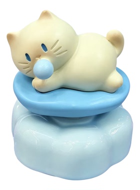 景德镇猫猫PAI旋转解压桌面摆件