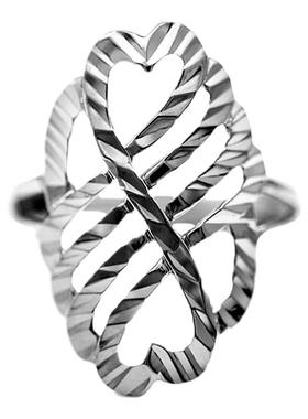 典雅镂空925纯银食指戒指女韩版