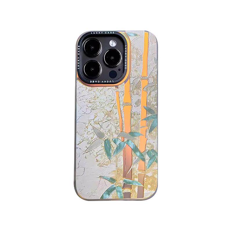 苍翠丝竹丨言西原创镭射国风新中式适用于苹果手机壳华为iphone17promax新款16pro好看15小众14高级感12