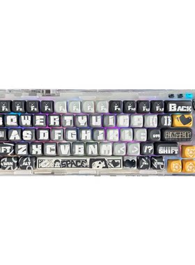 狼蛛F68三模客制化透明键盘RGB