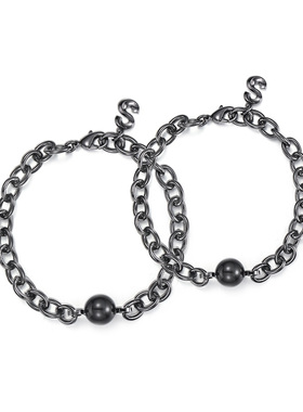 SinceYou黑曜石情侣手链一对