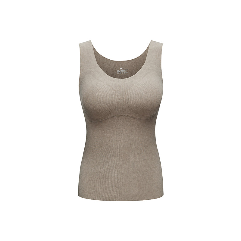 RAU保暖背心女2025新款德绒带胸垫文胸一体式加绒加厚秋冬打底