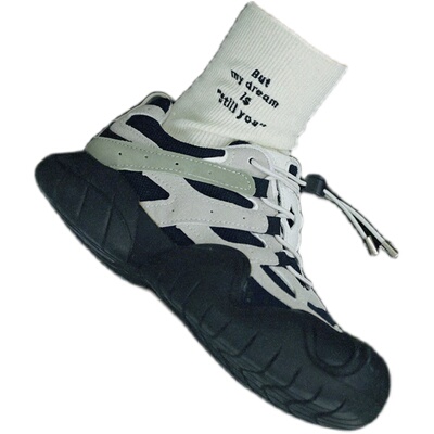 STILLYOU字母刺绣纯色休闲中筒袜