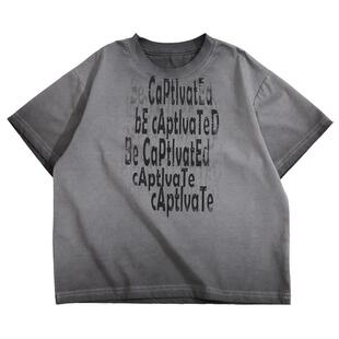 安迪杰克尔儿童短袖T恤男童夏季新款半袖复古做旧童装痞帅风上衣