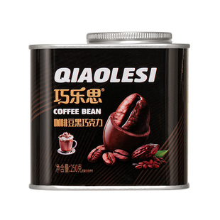 巧乐思咖啡豆巧克力250g纯可可脂坚果夹心黑巧克力榛子果杏仁零食