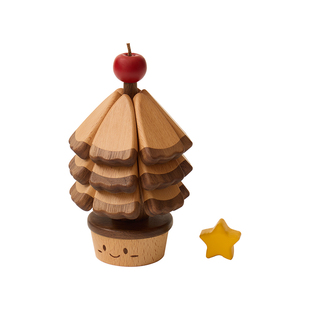 梵瀚 实木咖啡杯垫圣诞树马克杯隔热垫乔迁生日礼物创意摆件茶托