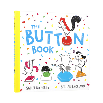 英文原版The Button Book 按钮书 2-6岁低幼儿童英语趣味启蒙早教书 颜色形状认知绘本图画书 亲子读物 宝宝撕不烂纸板书