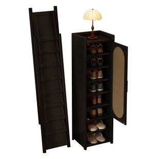 折叠鞋柜家用门口小户型窄款入户带门轻奢高级感多层鞋架宿舍小型