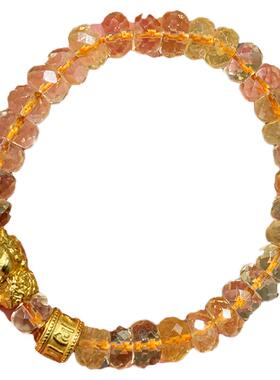 玄学旺财925银黄水晶黄财神手链女轻奢高级感国风新中式手串