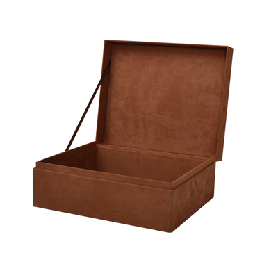 翻盖伴手礼盒定制麂皮绒礼品盒