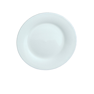 餐桌垃圾盘碟6寸小平盘陶瓷骨碟家用10个纯白色浅盘装吐骨头碟子7