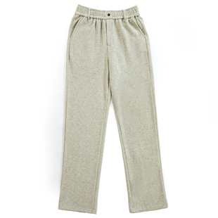 烦恼的Octopusl秋冬美式椰树刺绣可米绒长裤直筒宽松垂感简约裤子