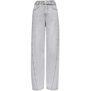 ONLY2026春季新款立体斜裁裤线高腰宽松男友裤锥形裤牛仔裤女