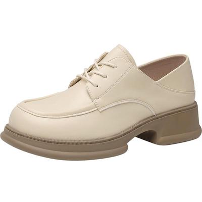 大东牛津鞋中跟粗跟女鞋