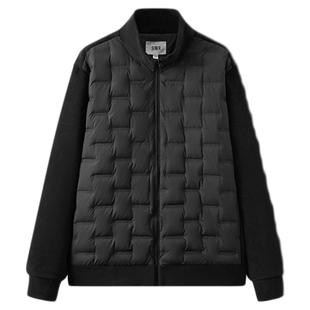 [商场同款]森马轻薄羽绒服2025冬季新款拼接摇粒绒外套鹅绒夹克男