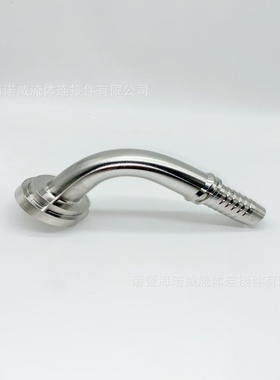 87391轻型不锈钢接头90° SAE法兰接头3000PSI伊顿不锈钢扣压接头