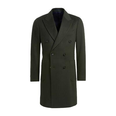 Suitsupply中绿色羊毛毛呢大衣