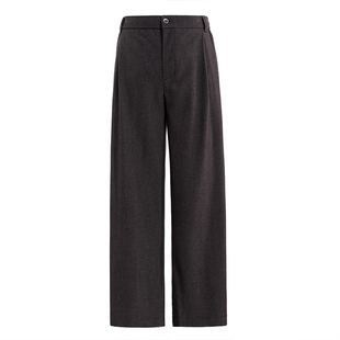 海上公路摩登通勤裤男士四季款垂顺松弛感百搭双褶直筒休闲长裤子