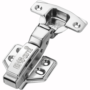 固特铰链304不锈钢液压阻尼衣柜飞机弹簧合页缓冲橱柜门中弯五金