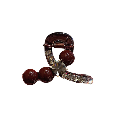 车厘子红中小号抓夹高级感刘海抓黑色磨砂夹子韩国气质暗红色发夹