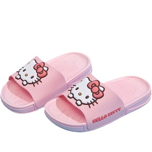 凯蒂猫儿童拖鞋女童幼儿园小童宝宝室内家居鞋软底防滑洗澡凉拖鞋