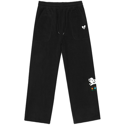 GUUKA联名小狗摇粒绒直筒裤