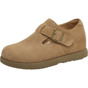 天美意复古厚底勃肯鞋加绒毛毛鞋棉鞋女鞋子休闲鞋短靴2025秋新款