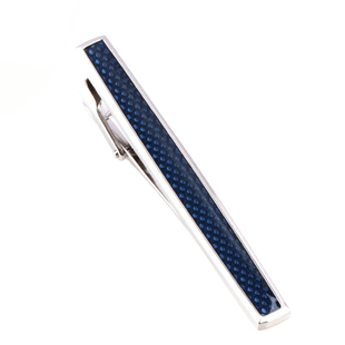 玛诗杜男士领带夹正装 结婚商务珐琅镀白金领夹礼盒装定制刻字