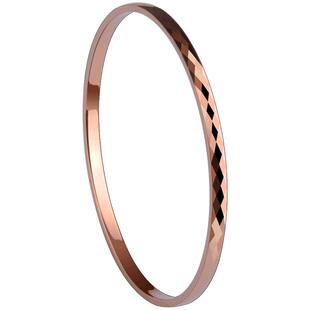 玫瑰金手镯女士三生三世钨钢小众彩金钨金镯子镀金轻奢高级感精致