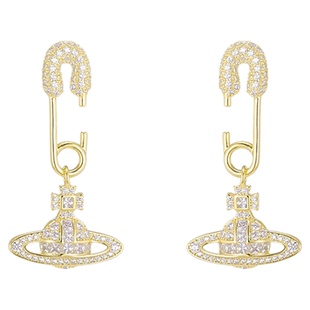 满钻别针星球气质耳环轻奢高级感法式时尚土星耳钉女小众设计耳饰