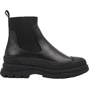 Flattered Lena女士牛皮切尔西靴圆头显瘦烟筒靴厚底增高短靴新品