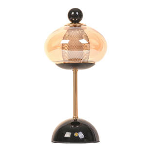 法式床头灯玻璃灯罩阅读灯书房灯调光台灯按钮开关铁艺娱乐氛围灯