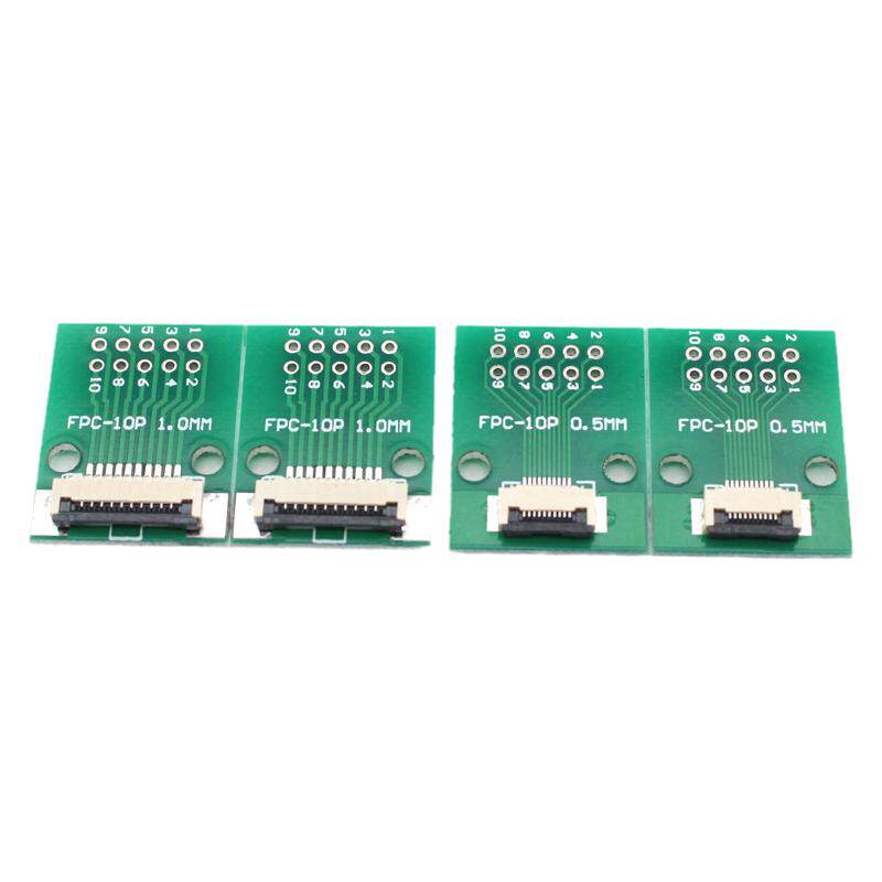 FPC/FFC转接板0.5/1.0mm互转直插2.54mm 双面焊接FPC翻盖下接座子