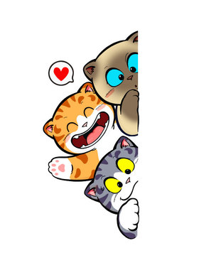 立体小猫开关贴无痕自粘插座装饰